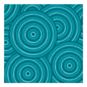 Aborigineel lijnschilderij perfect poster