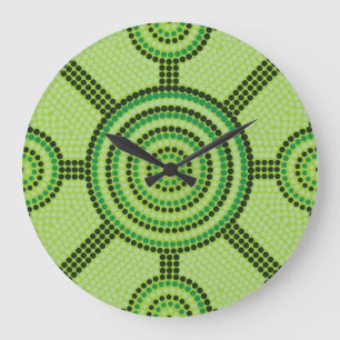 Aborigineel schilderij grote klok