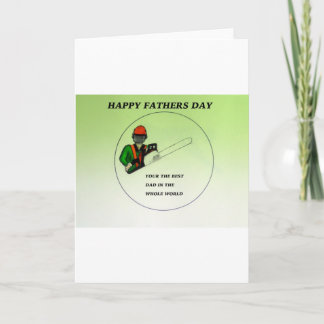 Aborist Tree chirurg Fathers Day cadeau gift. Kaart