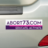 Abort73.com / Onderwijs. Activeer. Bumpersticker (Op auto)