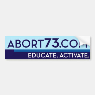 Abort73.com / Onderwijs. Activeer. Bumpersticker