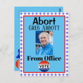Abort Greg Abbott Briefkaart (Voorkant / Achterkant)