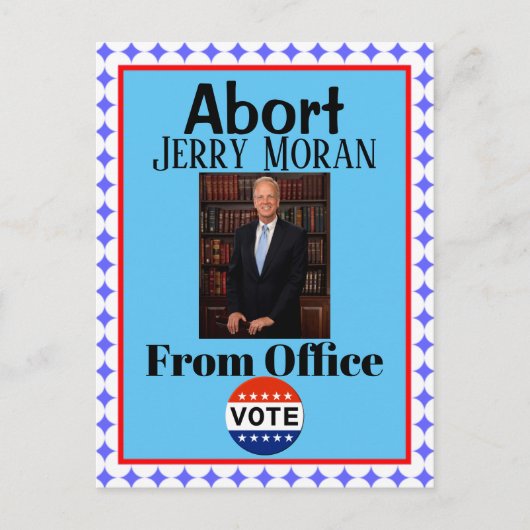 Abort Jerry Moran Carte postale (Devant)