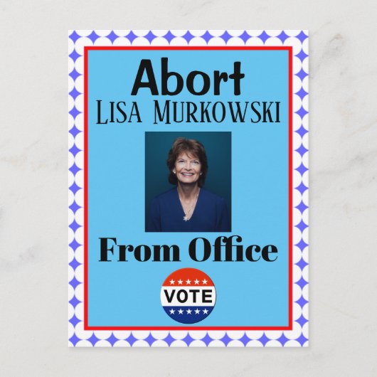 Abort Lisa Murkowski Briefkaart (Voorkant)
