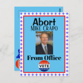 Abort Mike Crapo Briefkaart (Voorkant / Achterkant)