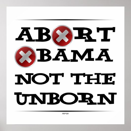 Abort Obama Poster (Voorkant)