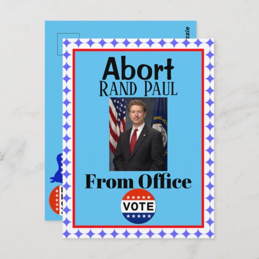 Abort Rand Paul Briefkaart (Voorkant / Achterkant)