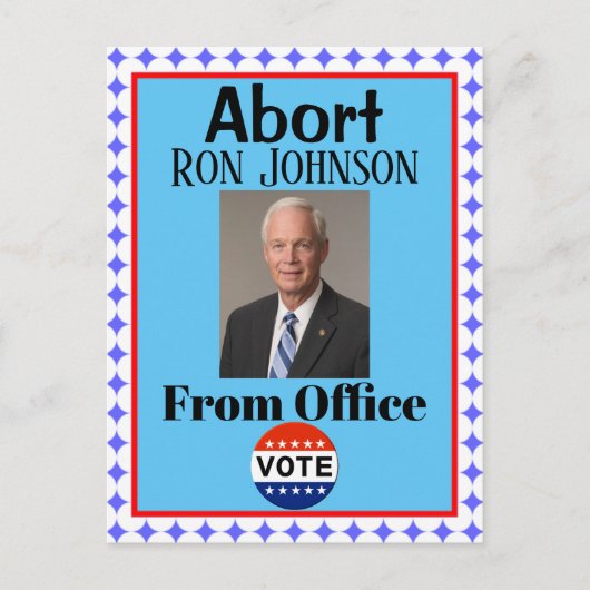Abort Ron Johnson Briefkaart (Voorkant)