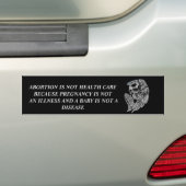 ABORTERING IS GEEN GEZONDHEIDSZORG BUMPERSTICKER (Op auto)