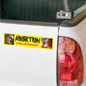 ABORTESTOPSLAG EEN VERWARMINGSHART BUMPERSTICKER (Op Truck)
