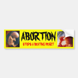 ABORTESTOPSLAG EEN VERWARMINGSHART BUMPERSTICKER