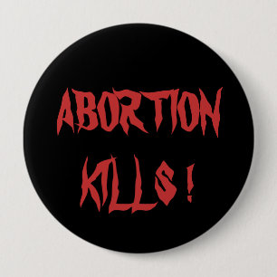 ABORTIEKLEDEN! RONDE BUTTON 4,0 CM