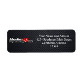 Abortion Stopt a Beating Heart, Pro-Life Etiket (Voorkant)