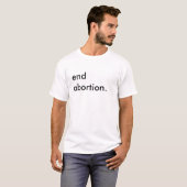 "abortus beëindigen." basic t-shirt (Voorkant volledig)