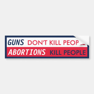 ABORTUS doden mensen Bumpersticker