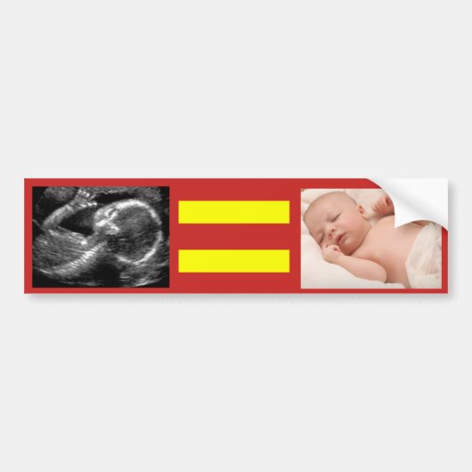 Abortus gelijkheid bumpersticker (Voorkant)