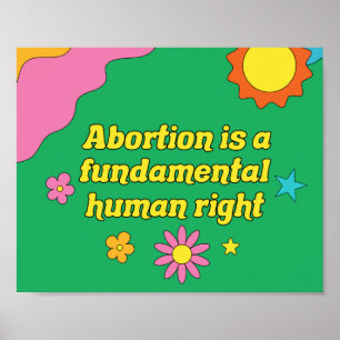 Abortus is een fundamentele politieke mensenrechte poster
