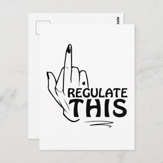 Abortus is gezondheidszorg, abortusrechten briefkaart (Voorkant / Achterkant)