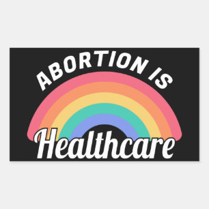 Abortus is gezondheidszorg i rechthoekige sticker