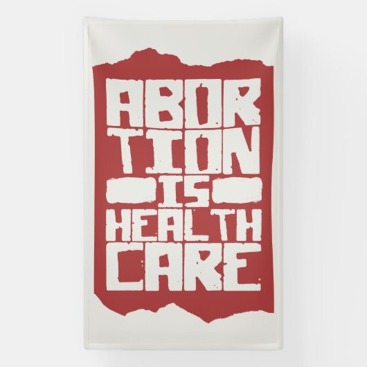 Abortus is gezondheidszorg ondersteuning reproduct spandoek (Verticaal)