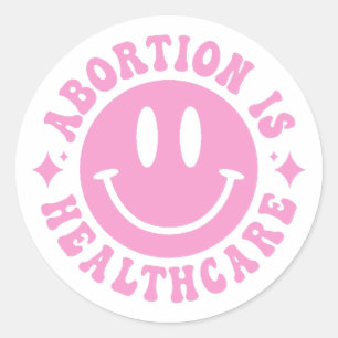 Abortus is gezondheidszorg, Pro Choice, vrouwenrec Ronde Sticker