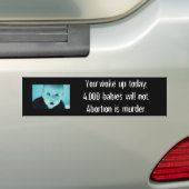 Abortus is moord. bumpersticker (Op auto)