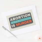 Abortus is moord rechthoekige sticker (Envelop)