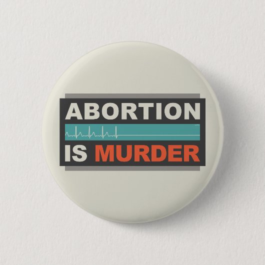 Abortus is moord ronde button 5,7 cm (Voorkant)