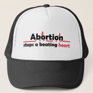 Abortus stopt een hartkloppend hart trucker pet
