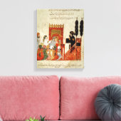 Abou Zayd preken in de moskee Canvas Afdruk (Insitu (Woonkamer))