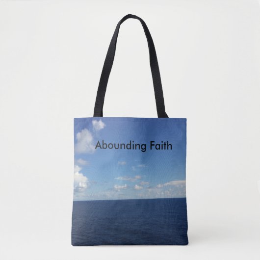 Abounding Faith Canvas tas - Ocean (Voorkant)