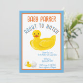 About to Hatch Baby Shower Invitation (Debout devant)