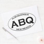 ABQ - Albuquerque Nederland Ovale Sticker (Envelop)