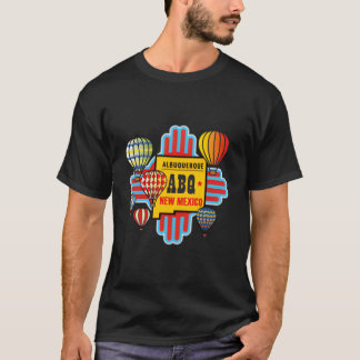 ABQ NM Albuquerque New Mexico Hete Luchtballonnen T-shirt