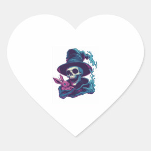 Abra-Cadabra Botten - Grappige magische schedel Hart Sticker