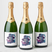Abra-Cadabra Botten - Grappige magische schedel Sparkling Wijnetiket (Flessen)