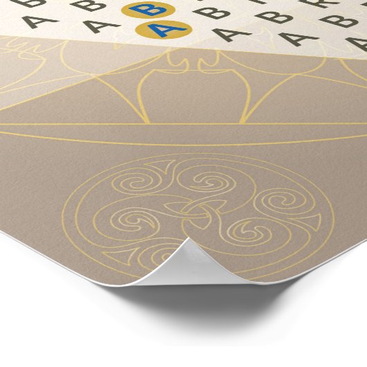 Abracadabra Magic Mantra Illustration Triangle Poster (Hoek)