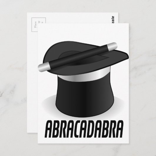 Abracadabra Magic Top Hat Briefkaart (Voorkant / Achterkant)