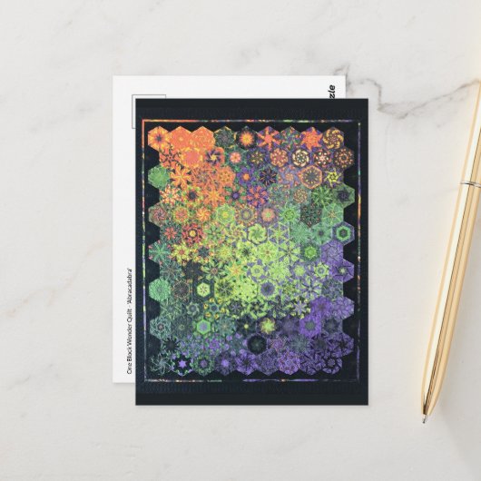 Abracadabra Quilt Briefkaart (Voorkant / Achterkant in situ)