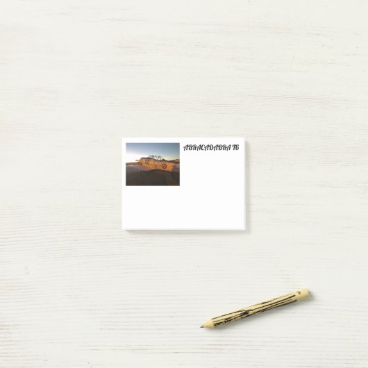 Abracadabra T6-vliegtuig Post-it® Notes (Op bureau)