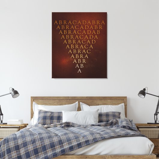 Abracadabra verpakte canvas print (Insitu (Slaapkamer))