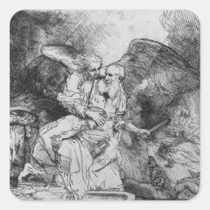 Abraham, 1645 vierkante sticker