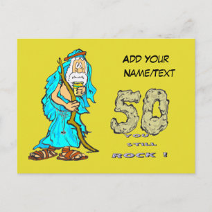 Abraham 50e verjaardag aangepaste ansichtkaart briefkaart