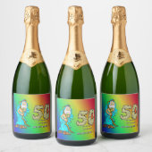 Abraham 50ste Jubileum Champagne Labels Sparkling Wijnetiket (Flessen)