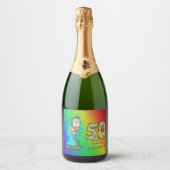 Abraham 50ste Jubileum Champagne Labels Sparkling Wijnetiket (Voorkant)