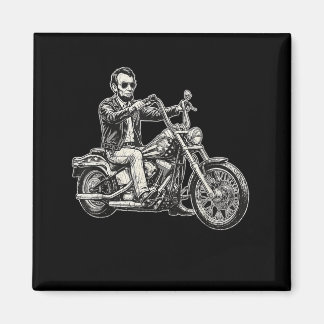 Abraham Abe Lincoln Motorfiets Amerikaanse Biker U Magneet