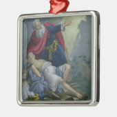 Abraham die zijn zoon Isaac aanbiedt uit een bijbe Metalen Ornament (Links)