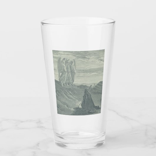 Abraham en de drie engelen glas (Voorkant)