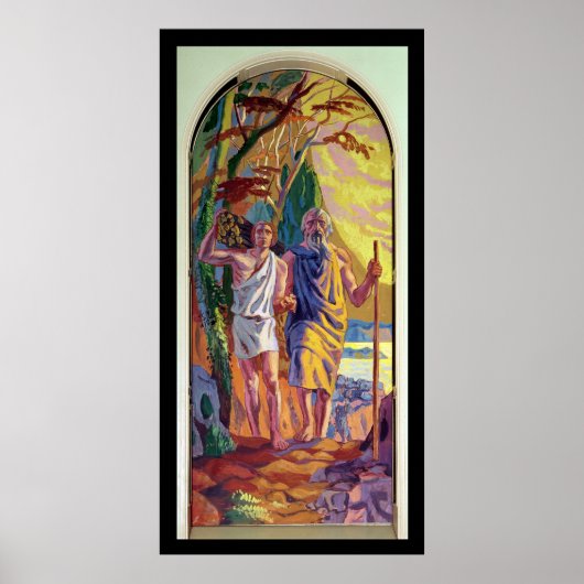 Abraham gaat Isaac zijn zoon aanbieden Poster (Voorkant)