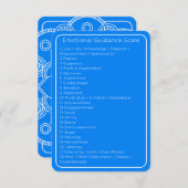 Abraham Hicks Emotion Guide Échelle Carte Bleue (Devant / Derrière)